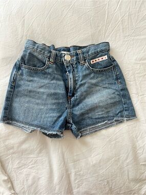 Marni Girls Blue Denim Cutoff Shorts 6 years